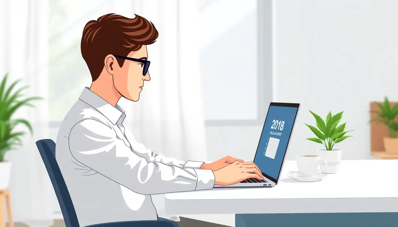 Persona che usa Calczen.com per il calcolo giorni da una data su laptop moderno