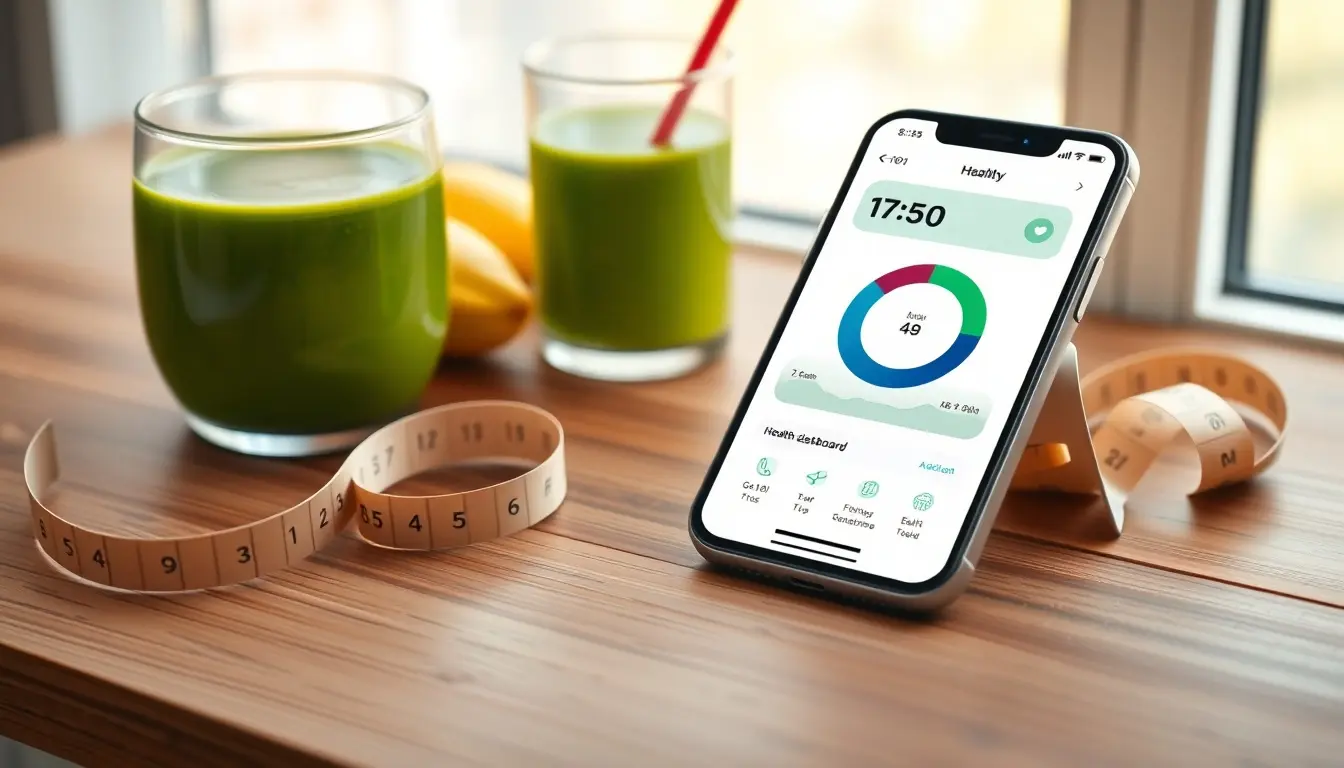 Interfaccia digitale per calcola bmi su smartphone in ambiente fitness moderno.