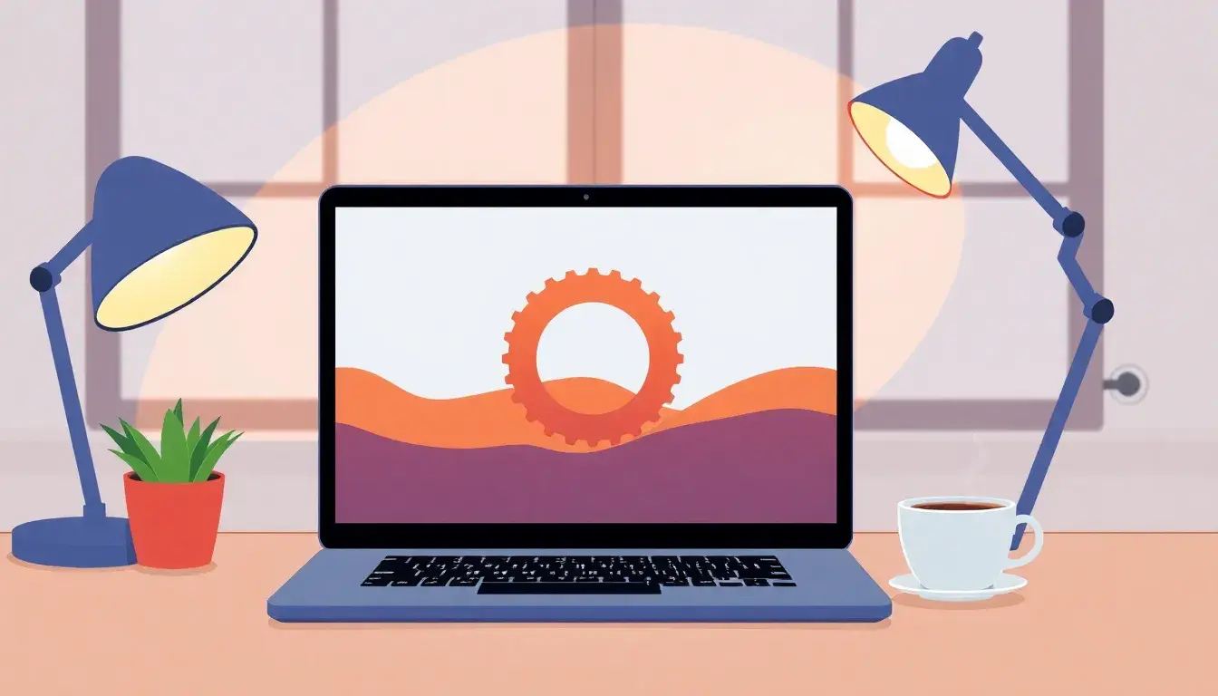 Laptop su una scrivania con calcolo dell'area del cerchio e raggio evidenziato
