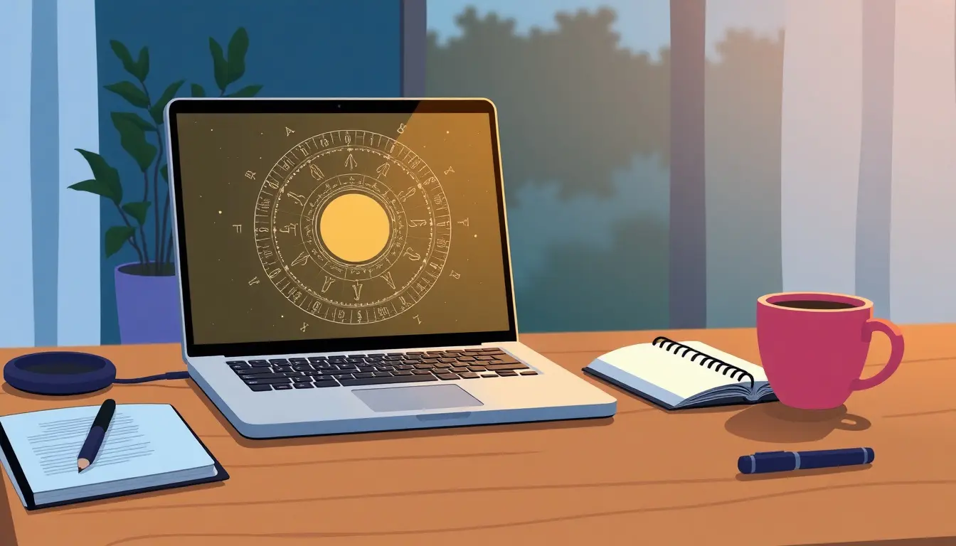Schermata di un calcolo ascendente su un laptop in un ufficio moderno