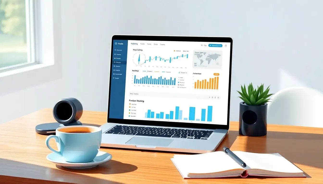 Laptop screen displaying financial salary data for calcolo lordo netto analysis