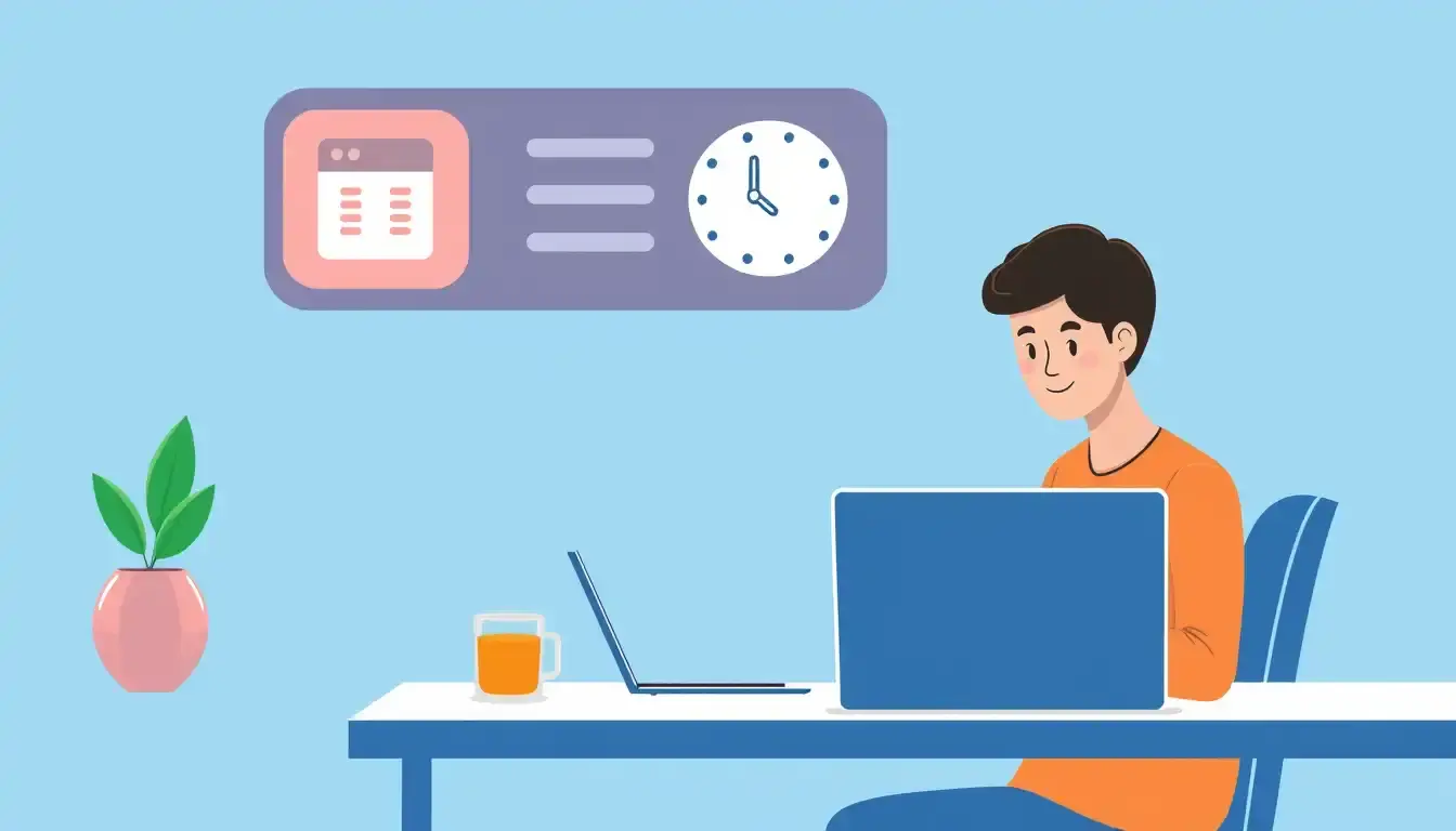 Schermo di un laptop che mostra un'interfaccia di calendario digitale pulita e moderna.